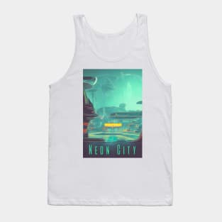 Vintage neon city | Retro futurism Tank Top